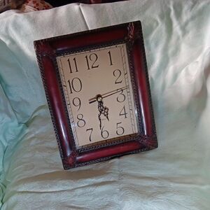 Elegant Red and Black Wall Clock